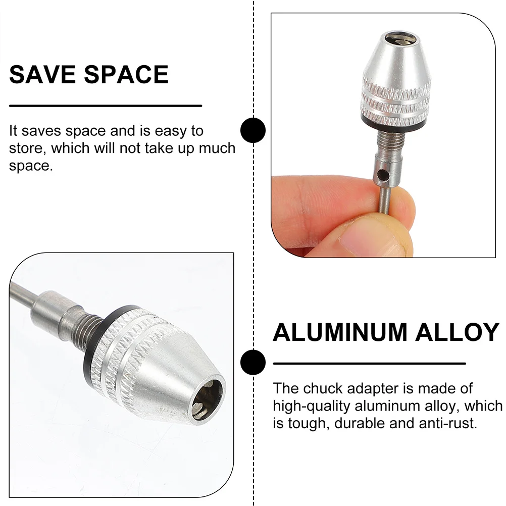 

Mini Drill Chuck Adapter 3mm Round Shaft Durable Aluminum Alloy Electric Grinding Conversion Chuck Drill Tool Accessory