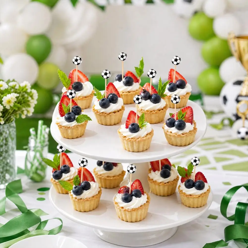 Safe Food Toothpicks 100 Pcs Baseball Toothpicks Decorative Bamboo Food Picks 4.7 Inch Party Appetizer Skewers for Bbq Desserts