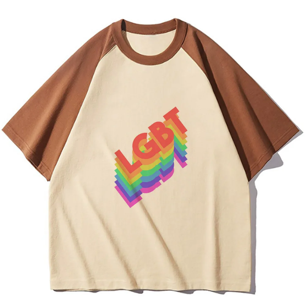 Lgbt Lesbian Gay Bisexual top women crew neck comfortable athleisure t-shirts female anime graphic clothes