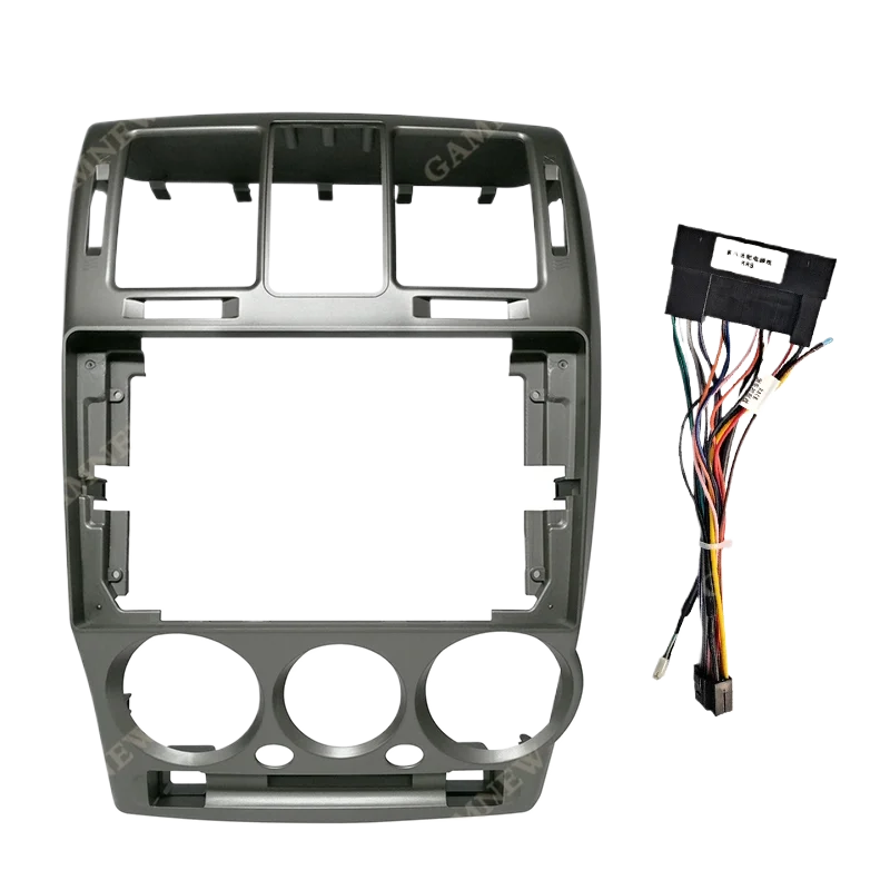 1/2Din Car DVD Only Frame Audio Fitting Adaptor Dash Trim Facia Panel 9 inch For Hyundai Getz 2002-2011 LHD Double Radio Player