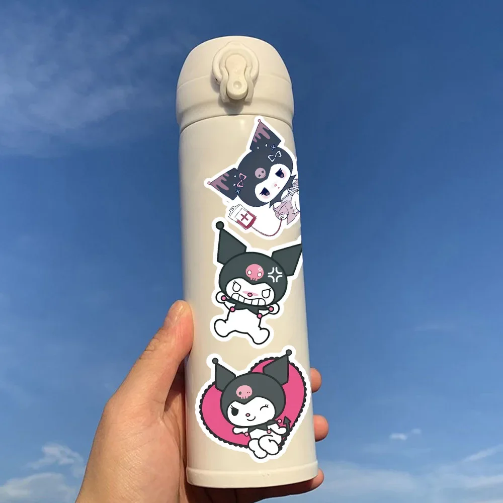 50pcs New Cartoon Anime Kuromi Graffiti Sticker Notebook Electric Vehicle Scooter Decorative Waterproof Sticker