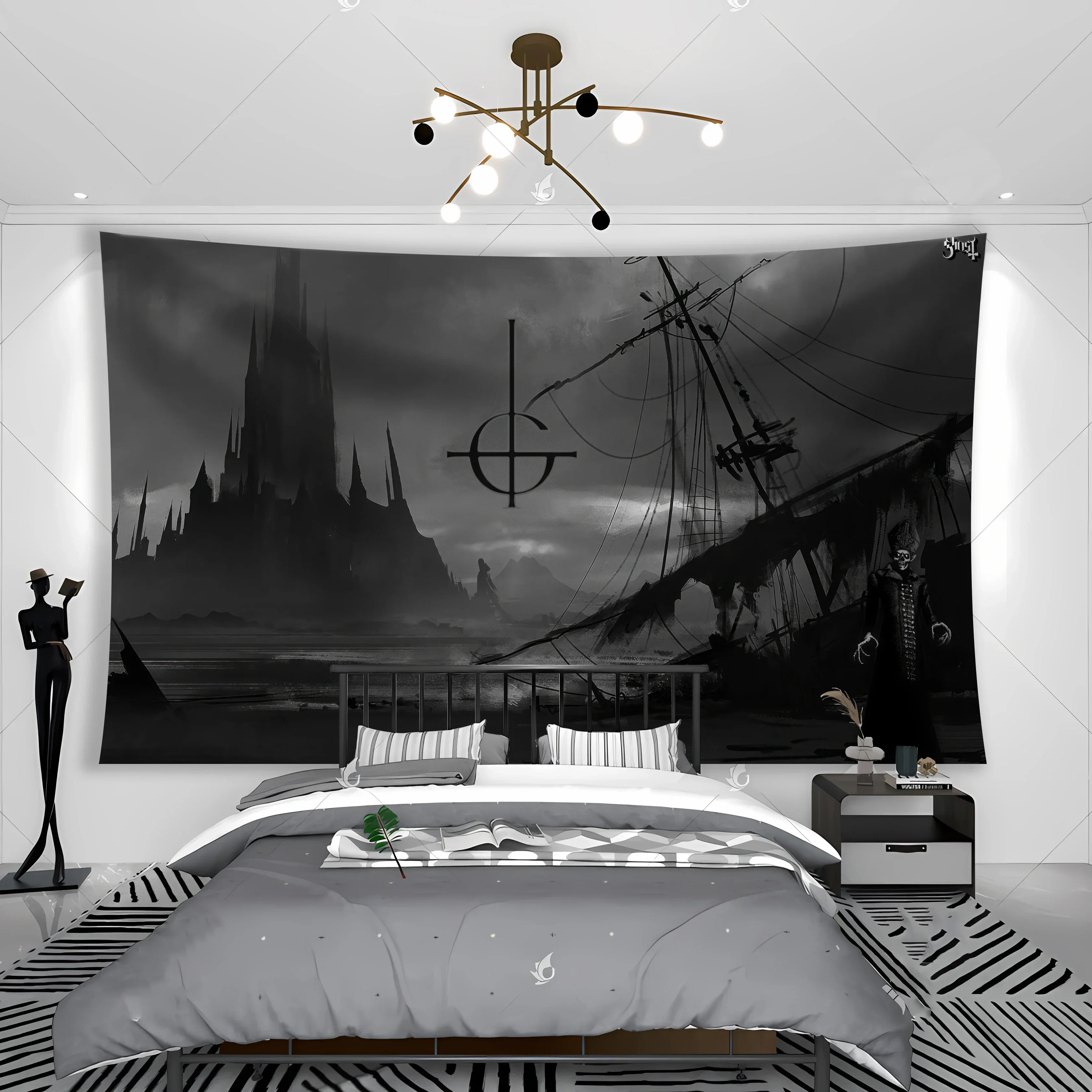 The Ghosts Band Rock Tapestry Bedroom Home Towel Hanging Music Printed Travel Room Blanket Colored Bedspread Yoga Art Decoration