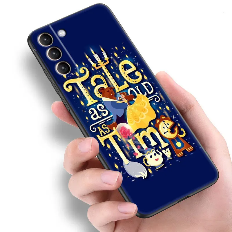 Beauty and Beast Black Phone Case For Samsung Galaxy S23 Ultra S22 S21 Plus S20 FE A13 A14 A23 A24 A25 A33 A34 A52S A53 A54 5G