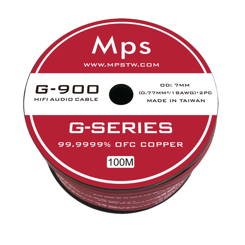 HiFi MPS G-900 99,9999% kabel OFC Audio RCA 18AWG Subwoofer XLR przewód balansowy sygnału linia łącząca wyprodukowana w Tajwanie