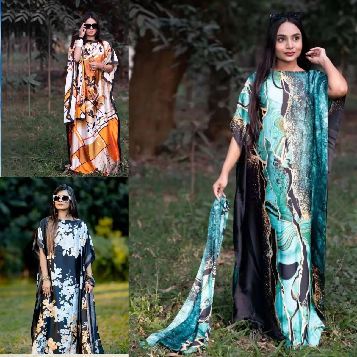 Hot Selling African Women's Long Maxi Dress with Headscarf Print Loose Robe Traditional African Clothing Set Daily Party Wear
