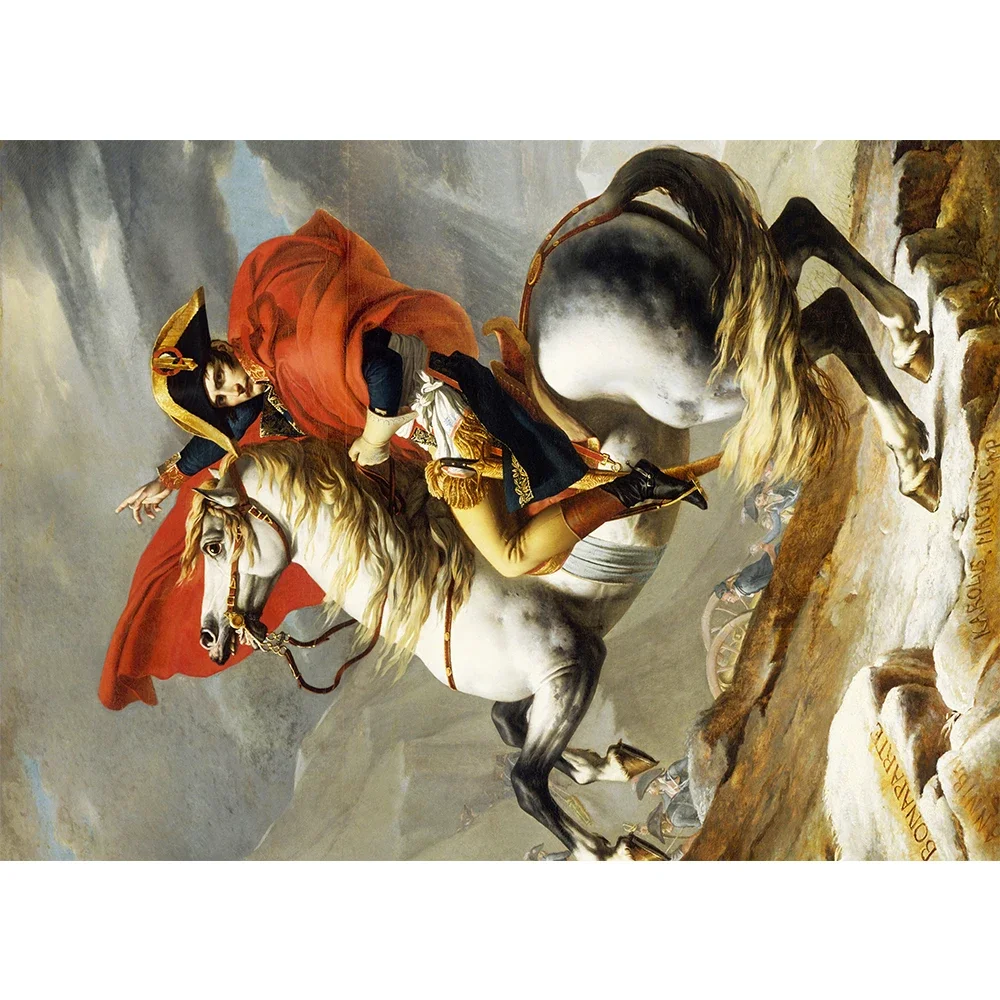 MaxRenard Jigsaw Puzzle 1000 Pieces for Adult Game Oil Painting Collection Napoleon Crossing The Alps Home Wall Decoration