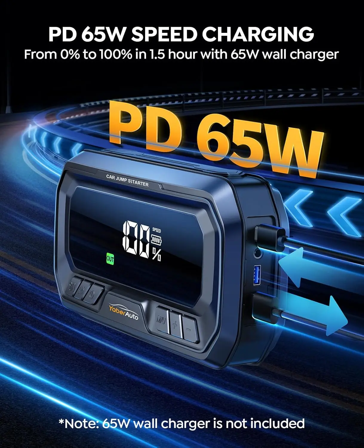 كاتب قفز محمول 12 في 1 مع ضاغط هواء، قوة 8000 أمبير لجميع الغاز ومركبات الديزل سعة 12 لترًا