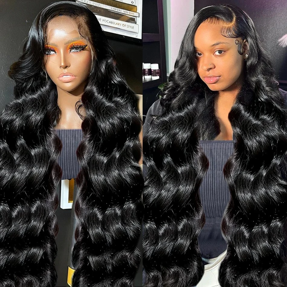 Rosabeauty 13X4 Body Wave HD Transparent Lace Front 13X6 Lace Frontal Human Hair Wigs 5x5 Glueless Water Wave Wigs 250 Density