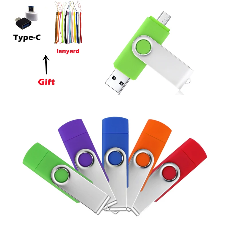 Clé USB OTG personnalisable avec Logo, support à mémoire de 4GB 8GB 16GB 32GB 64GB, lecteur Flash pour smartphone, 10 pièces/lot