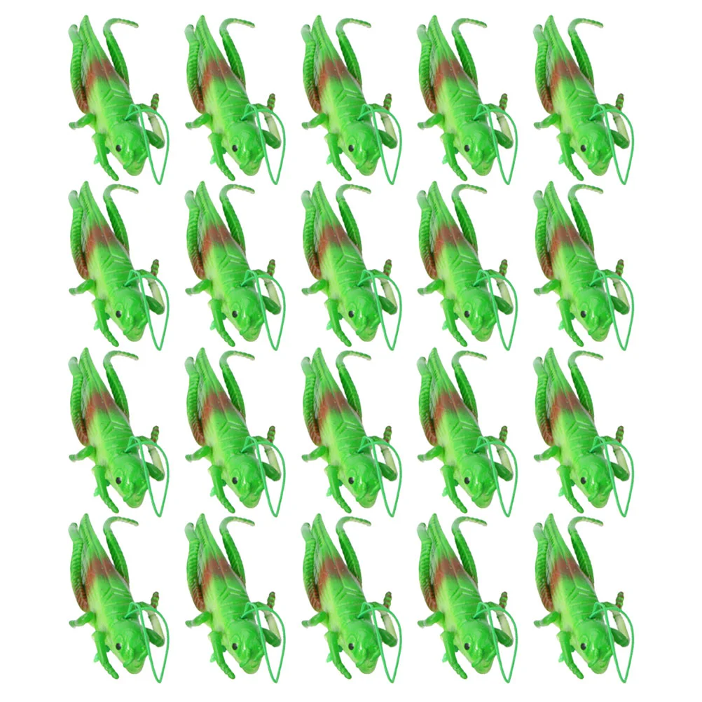 20 Pcs Artificial Soft Rubber Insect Toy Child Toddler Grasshoppers Trick Toys 8X5CM Holiday