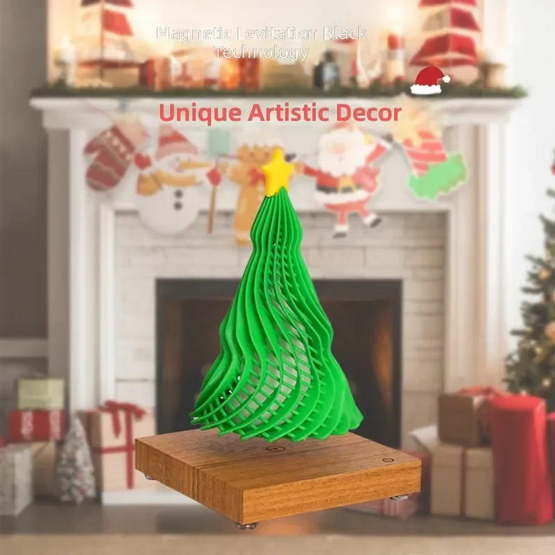 for Christmas Maglev Christmas Tree 3D Printing Multi-color Adjusting Tabletop Ornament