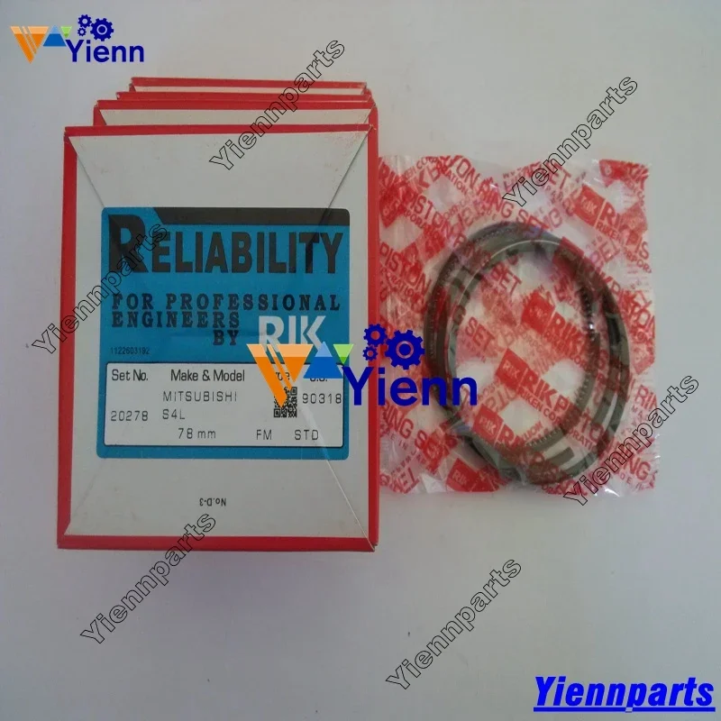

For Mitsubishi S3L S3L2 S3L2-61SD Engine Piston Ring Set MM433921 Fit Peljob EB250 EB300 EB306 Cat 302.5C 303CR Excavator