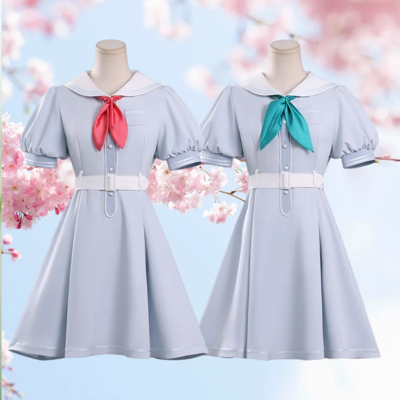 

Anime Hasu No Sora School Uniform Summer Short Sleeve Dress JK Japanese-style Dresses Role Play Outfit for Women