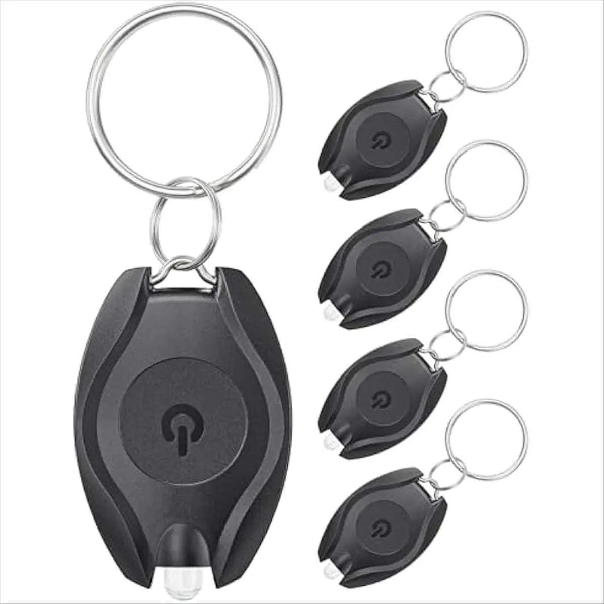 A77K 5Pack LED Keychain Flashlight Mini LED Keychain Light Portable Battery Powered Key Ring Torch for Outdoor Camping Party