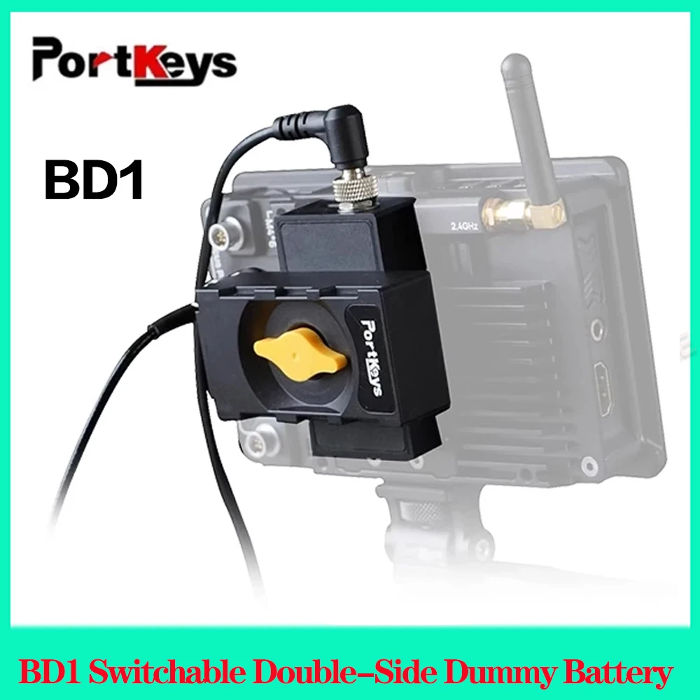 

Portkeys BD1 Switchable Double-Side Dummy Battery for Camara Monitor and Video Transmission System Conveniently Powered PD Port