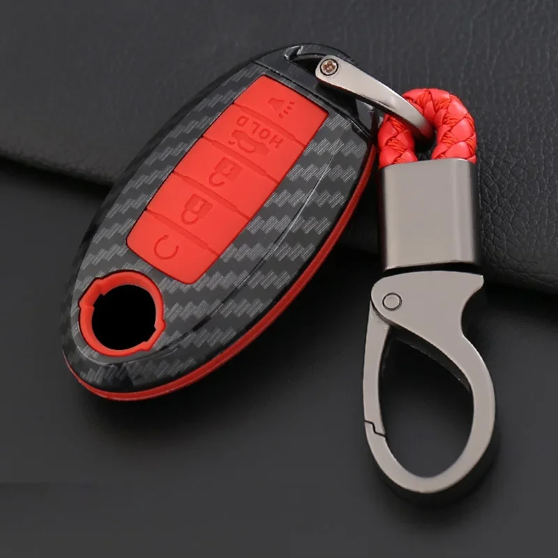 Carbon ABS Car Remote Key Case Cover For Nissan Altima Maxima Murano Sentra Versa Titan Leaf Juke Quest Elgrand NV200 Note Tiida