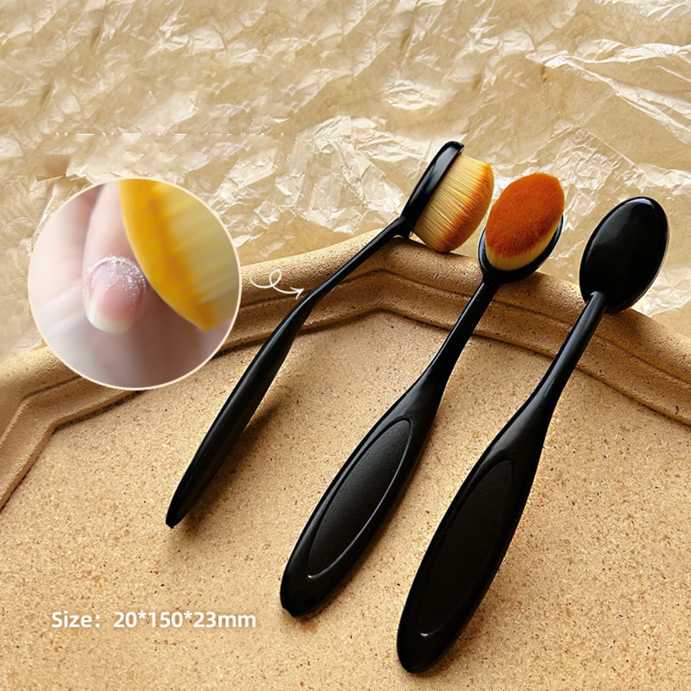 

1Pc Black Long Handle Nail Art Dust Brushes Single Pack Soft Fiber Dust Removal Nail Cleaning Brush Tools Wholesale