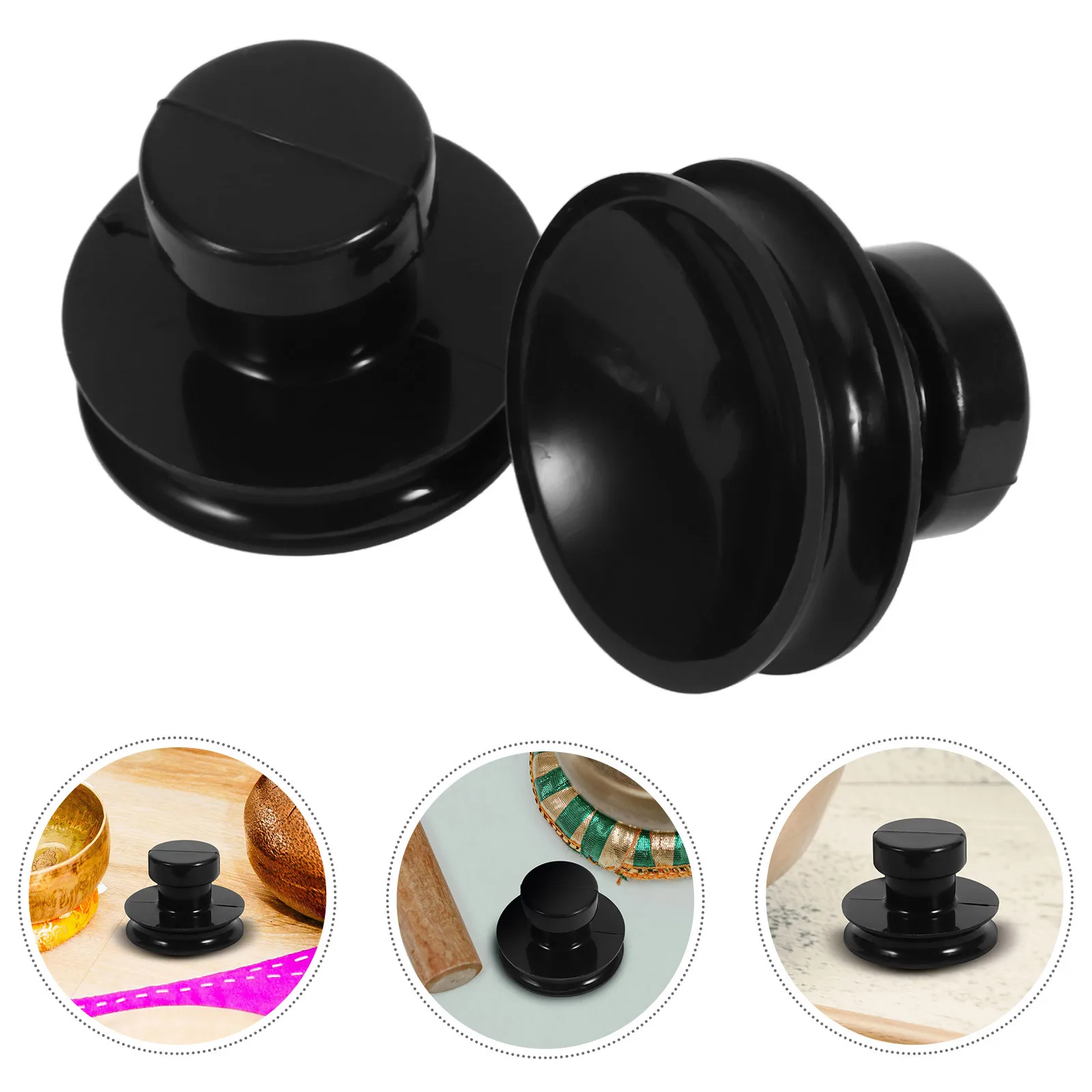

2pcs Singing Suction Cups Rubber Lifting Handles Replacement Parts Sound Bowl Accessories Bowl Fixation Tools Suction Handles