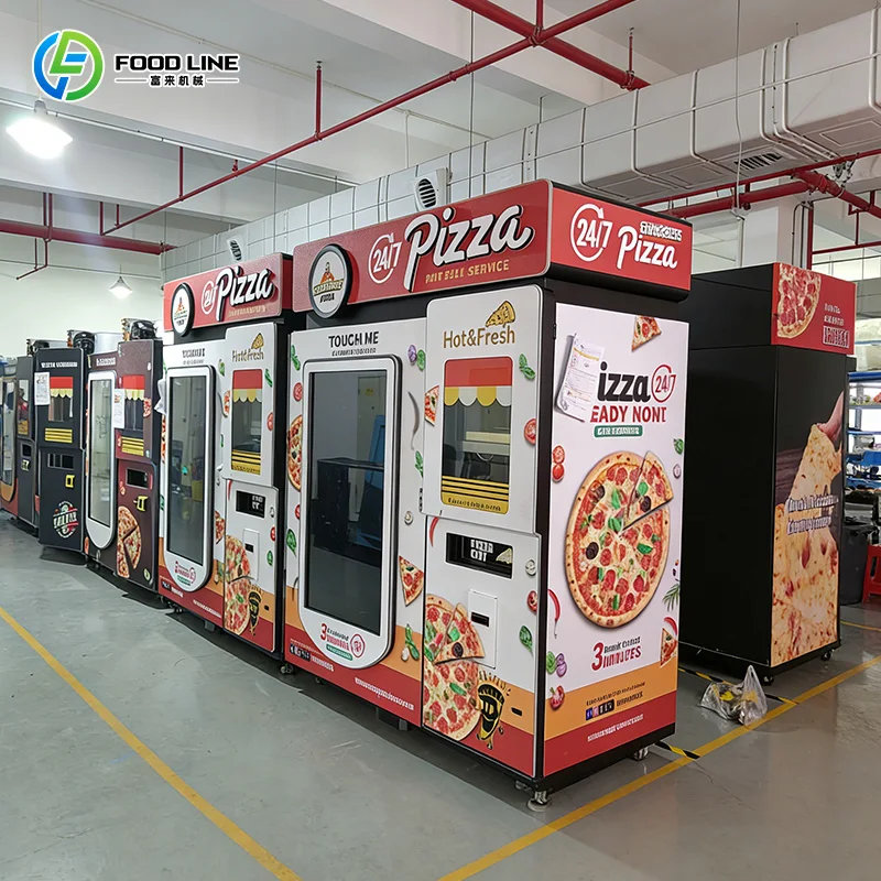 Customized Vending Machine for Pizza Automated Pizza Making Vending Machine Double Oven Pizza Vending Machine for Business
