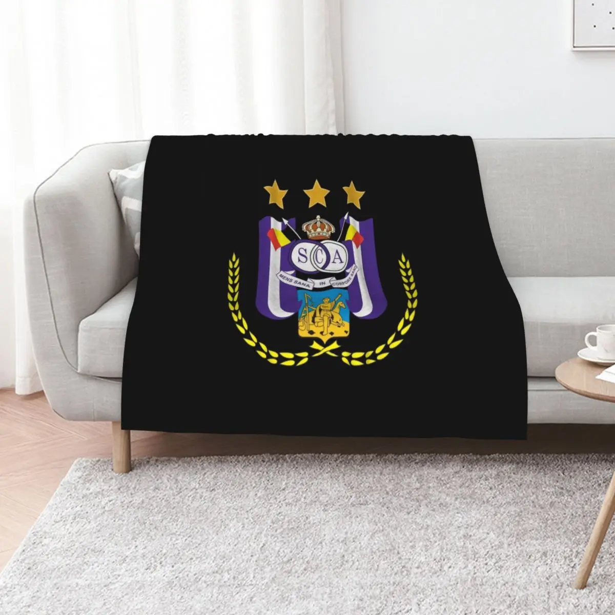 Anderlecht Throw Blanket Cozy Sofa Blanket for TV Watching Napping