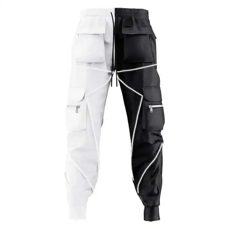 HKSH Lente Nieuwe Mannen Dark Casual Safari Stijl Trendy Losse Rechte Overalls Multi Zakken Reflecterende Sport Potlood Broek HK0419