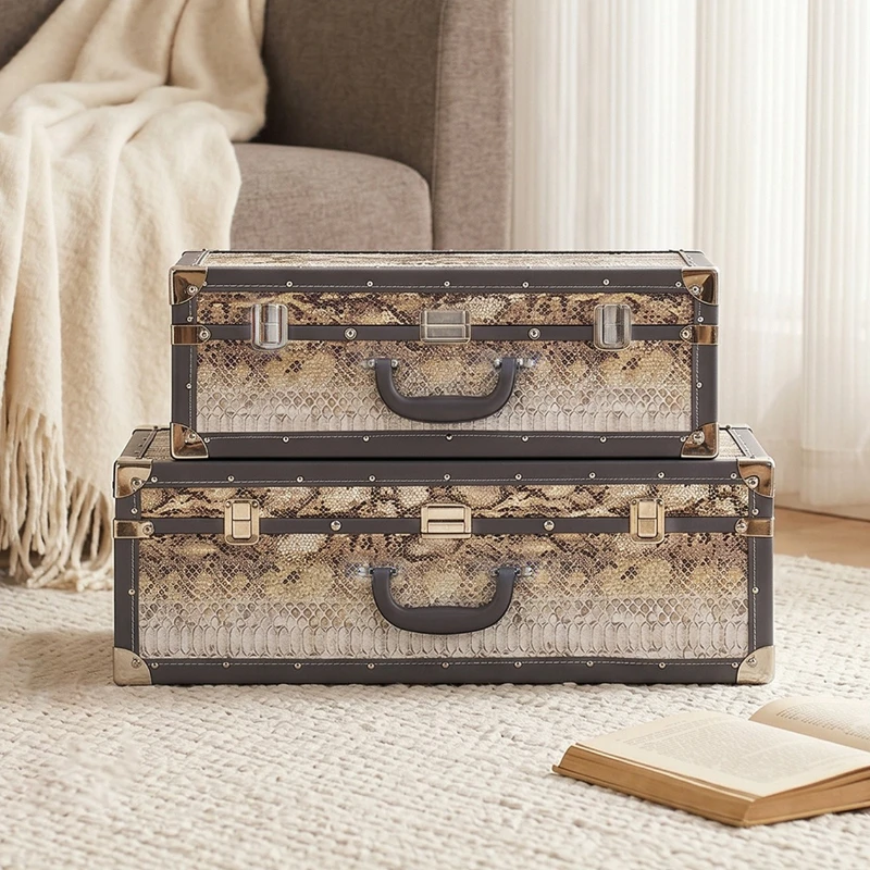 Leather Storage Box Modern Organizers Clothes Camping Box Bedroom Large Capacity Storage Boxes Desk Organizer Objects Suitcase