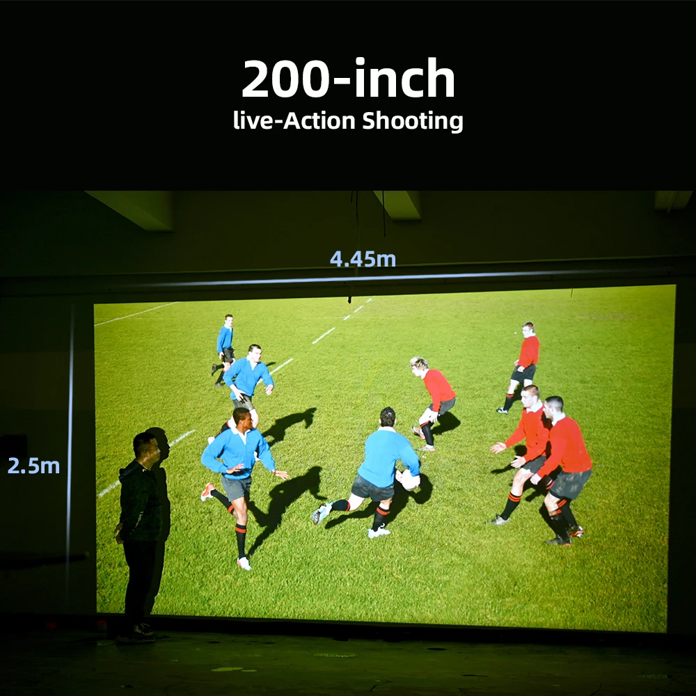Proyector portátil Aun A45, Android, para cine en casa, compatible con teléfonos móviles, juegos láser, Full HD 1080, Wi-Fi, mini proyectores, para disfrutar de películas, vídeos para niños, vídeos 3D y 4K, enfoque automático, altavoz Bluetooth.