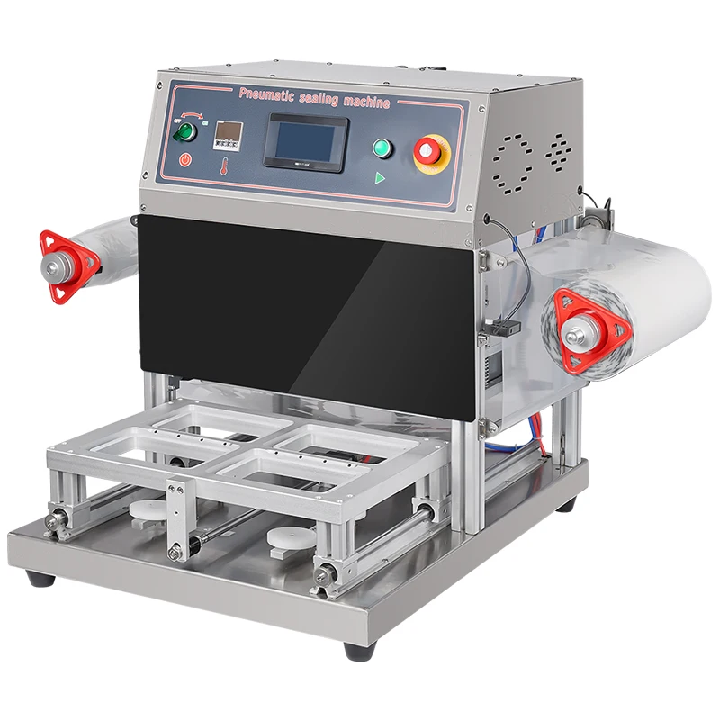 

Настольная машина для модифицированной атмосферы Коммерческая машина для запечатывания коробок для свежести Машина для запечатывания упаковки свежих продуктов с масляно-наполнения