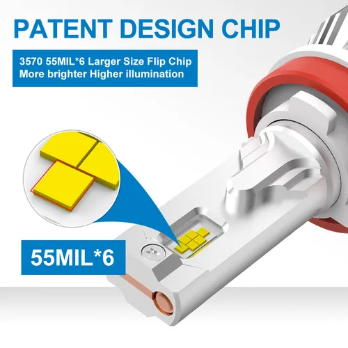 Imagen 2 del producto NAO H7 Led Canbus H4 H1 H11 HB4 HB3 9005 9006 lámpara bombillas de faros de coche 13200LM 110W Auto Turbo LED luz antiniebla 12V 6000K lámpara de motocicleta