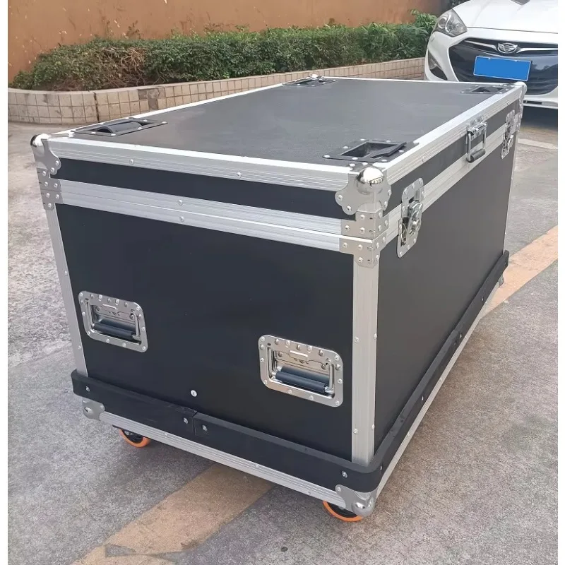 Aluminum Rack Case With Slant Mixer Aluminum Road Fly Case Aluminum Cabinet With 4pcs Casters