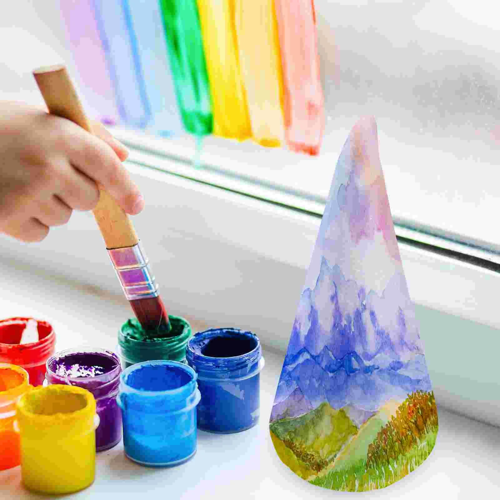 6 Pcs Craft Kits Stickers for Toddlers Ornament Decorations DIY Cone Red Christmas