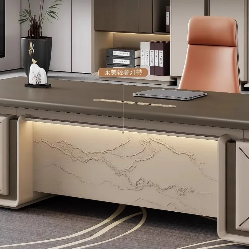 Electric Desk Executive Office Furniture Height Adjustable Computer Work Table L Shape Industrial Modern Work Table Wooden