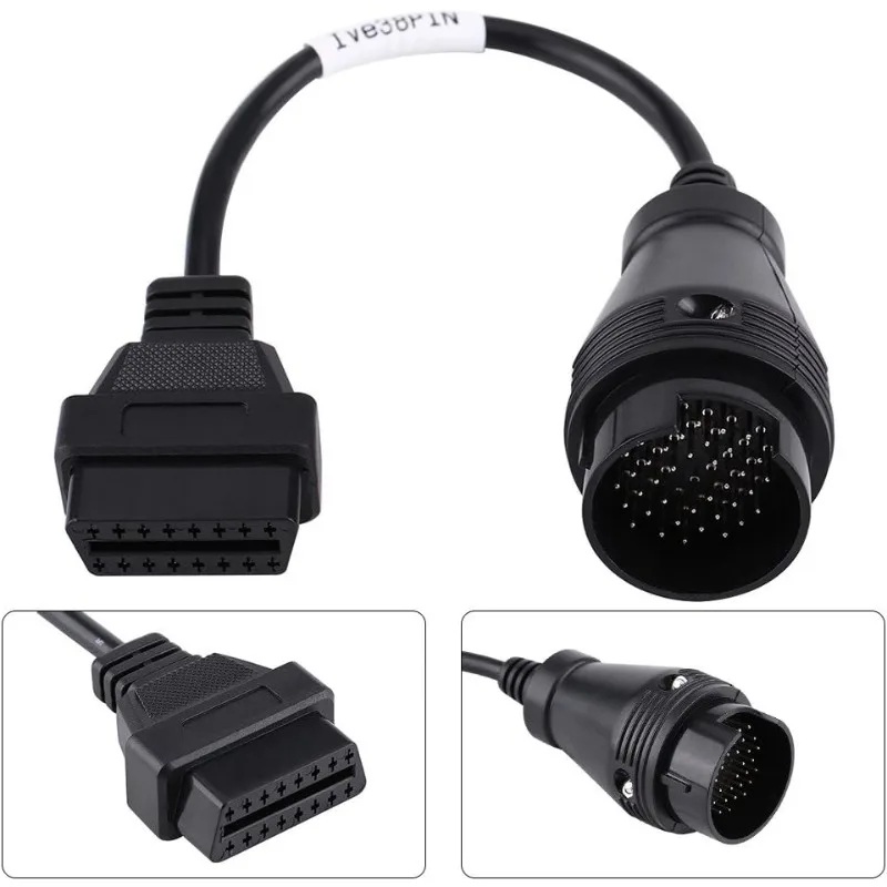 Car Truck Diagnostic for Iveco 38Pin To 16Pin Cable Connector for Iveco 38 Pin Truck Heavy Duty OBD OBD2 Extension Cable Line