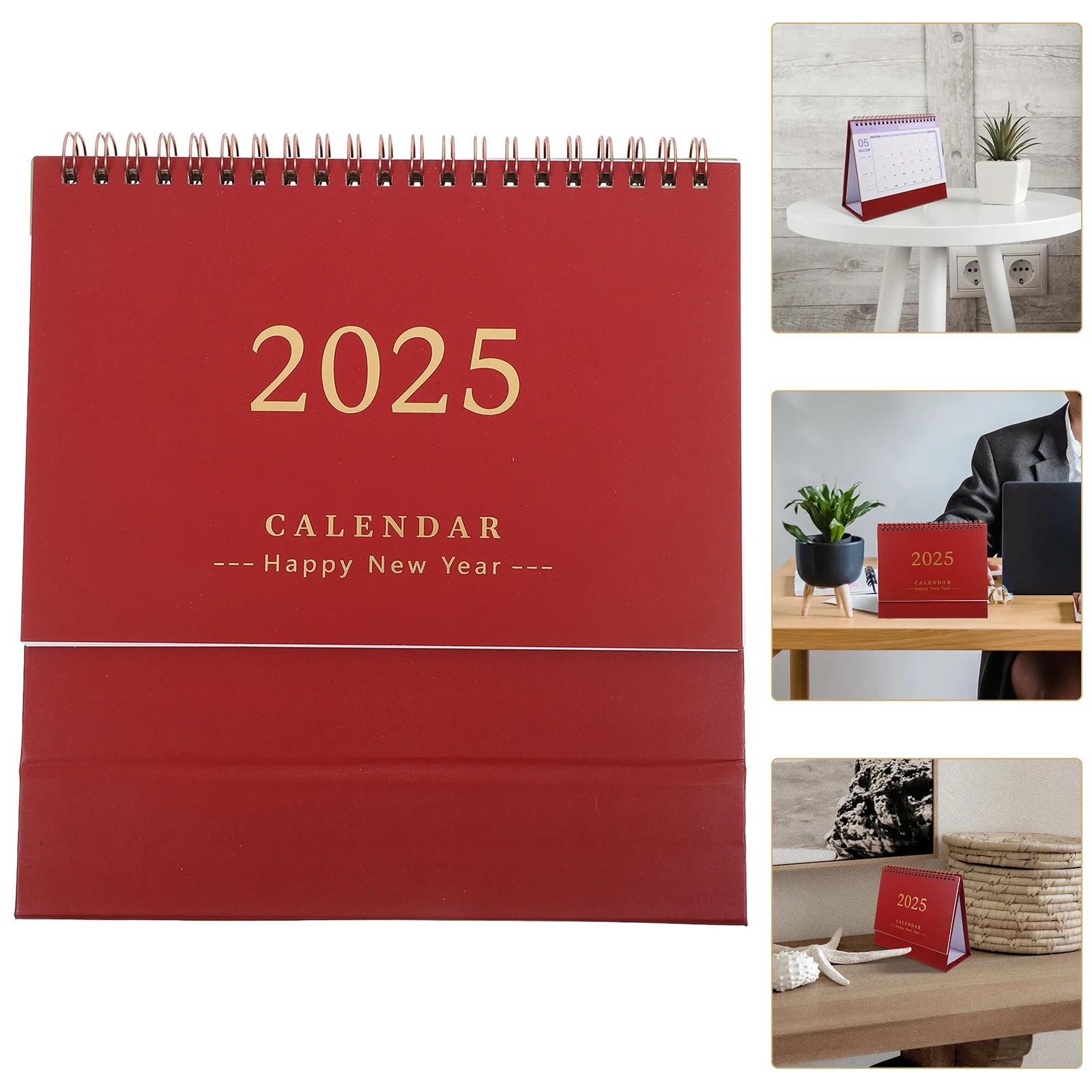 

English Version Desk Calendar Decorative Office Clock Delicate Cute Desktop Flip Daily Calendars Paper Use Month Work
