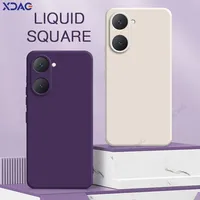 Luxury Dual Layer Cellphones Case Covers for VIVO Y28E Y28S 5G Full Camera Protection VIVOY28S Soft Square Liquid Silicone Armor