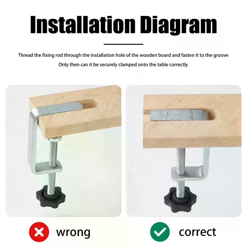 1Set Bench Pin Clamp V-Slot Bench Vise Fixing Clip For Workbench Wooden Workholding Devices Adjustable Jewelry Clamp Tool