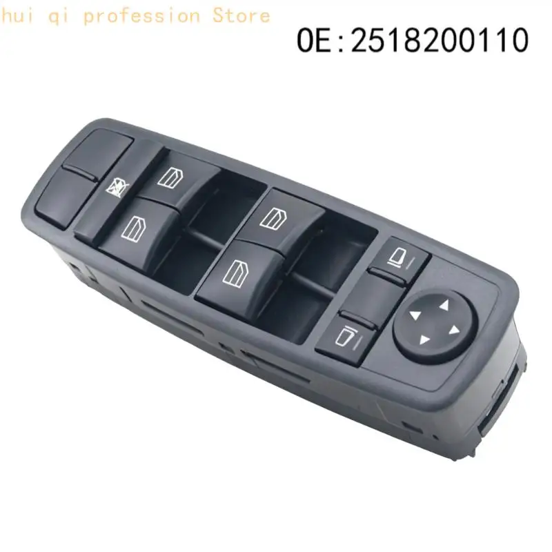 Reparaturfokussiertes Türbedienfeld 2518200110 für Autoglasbewegung, schwarzes ABS-Innenteil mit vier Hebeknöpfen, H8WE – Detail 6