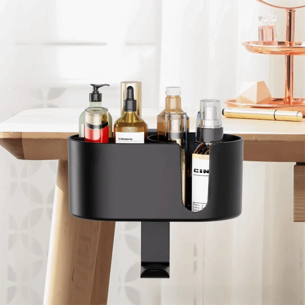 Aluminum Alloy Desk Cup Holder Clamp Design ABS Plastic 2 in 1 Desk Storage White Multi-Functional Detachable Cup Holder Chair