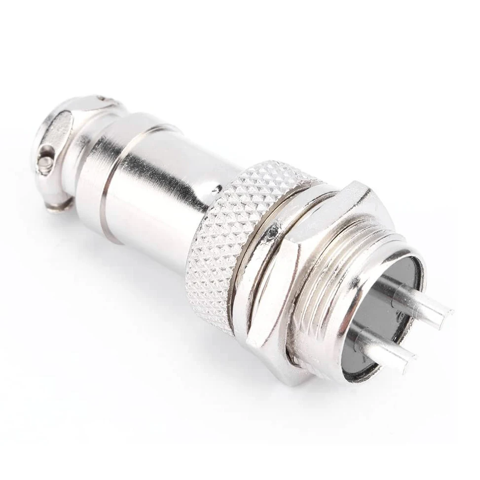 Gx16航空コネクタ、オスおよびメスバットケーブル、プラグソケット、ネジタイプ、2ピン、400v