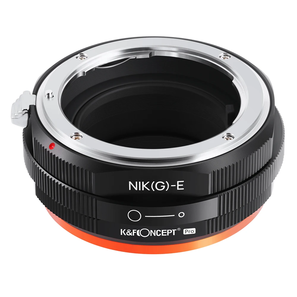 K&F CONCEPT Camera Lens Mount Adapter for Nikon F AI Mount G Type Lens to Sony E Series Mount Camera with Aperture Control Ring