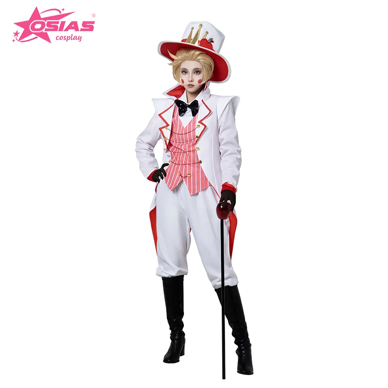 

OSIAS Lucifer Morningstar Cosplay Costume Set Lucifer Morningstar wig Lucifer Morningstar shoes Hazbin Hotel