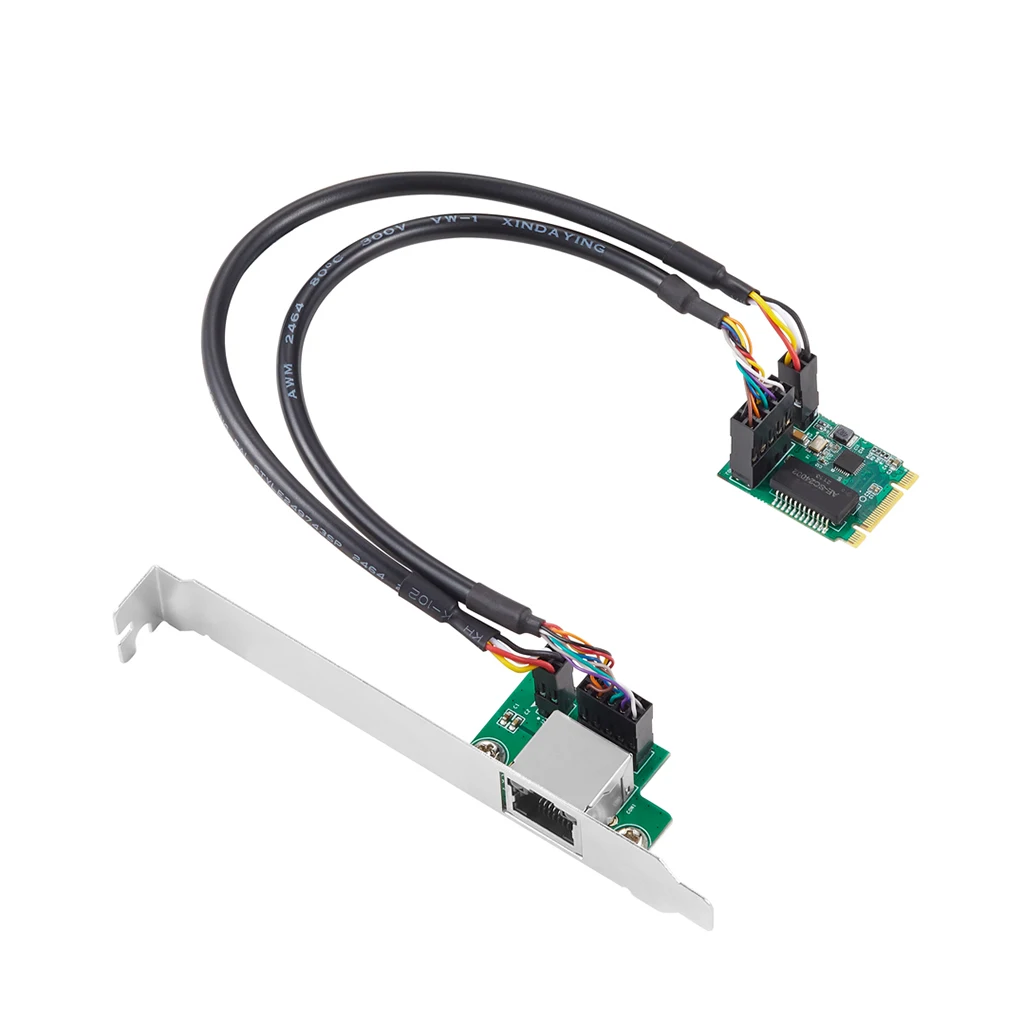 

M.2 B-Key M-Key / M.2 A Key E Key / Mini PCI-e to 1 Port 10/100/1000Mbps Gigabit Ethernet Network Card RJ45 LAN Controller Card