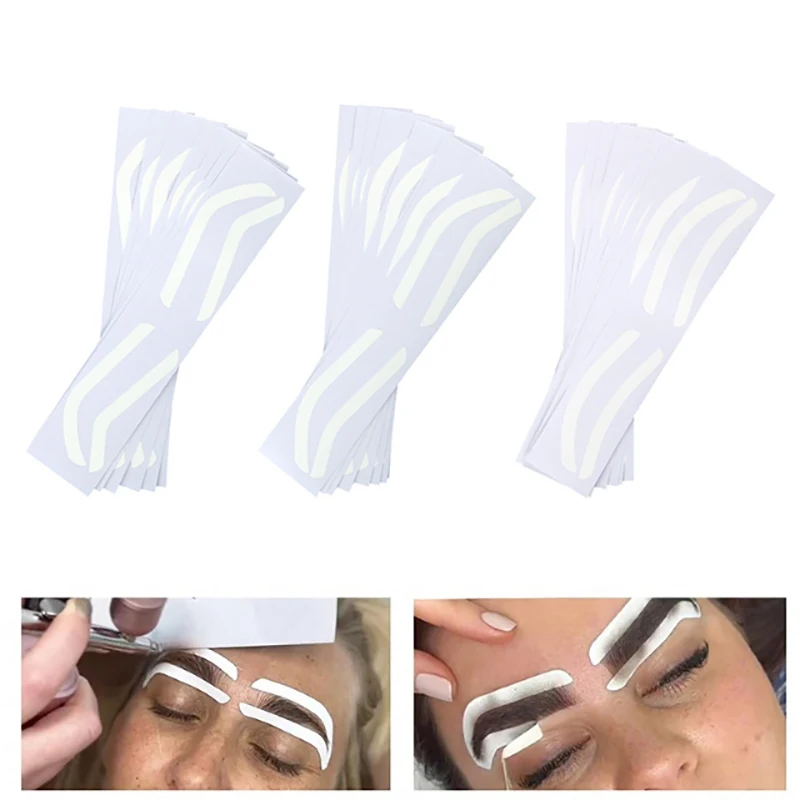 10Pairs Disposable Eyebrow Design Stencil Eyebrow Tint Airbrush Auxiliary Sticker For Brows Shaping