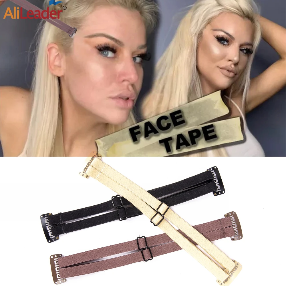 Wiederverwendbare Facelift Band Einstellbare Elastische Anti-Falten Gesicht Bänder Doppel Gürtel Stretching Straps Für Lift Zu Entfernen Auge fischschwanz