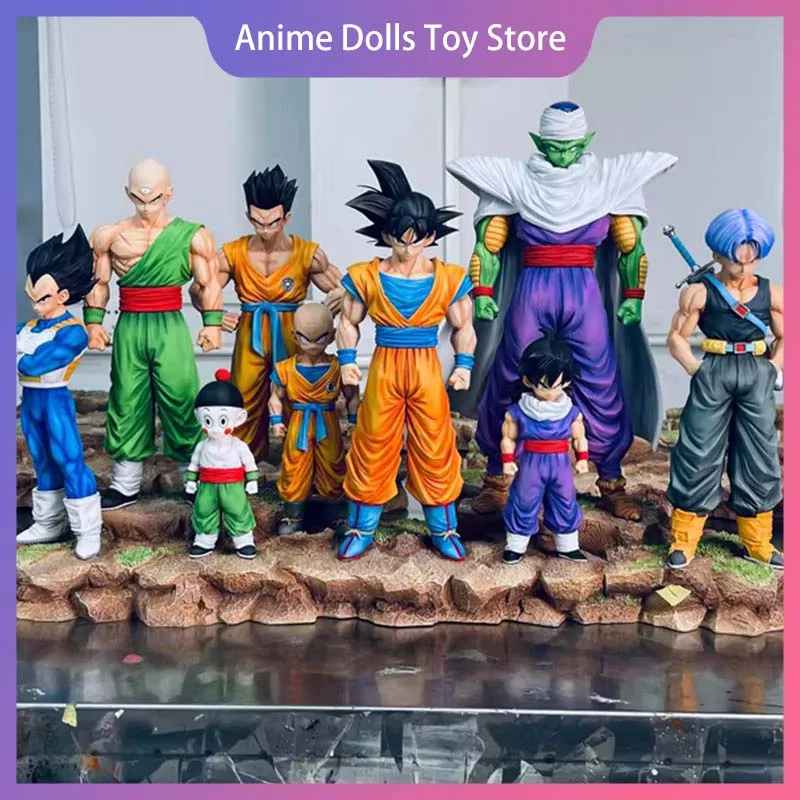 

9 шт./компл. Dragon Ball Z Infinite Z Warrior GK Фигурки Goku Gohan Vegeta Piccolo Torankusu Модная игрушка Модель Украшение Подарок
