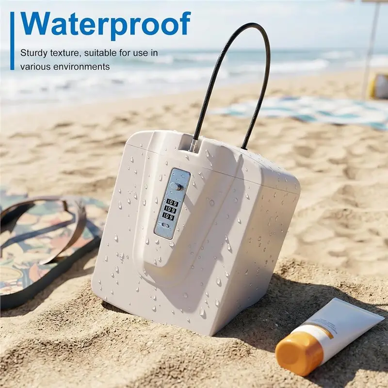 LXYB18B Portable For Beach Safe Chain With Locks, Password Protection For Chaining Mobile For Beach Camping Travel