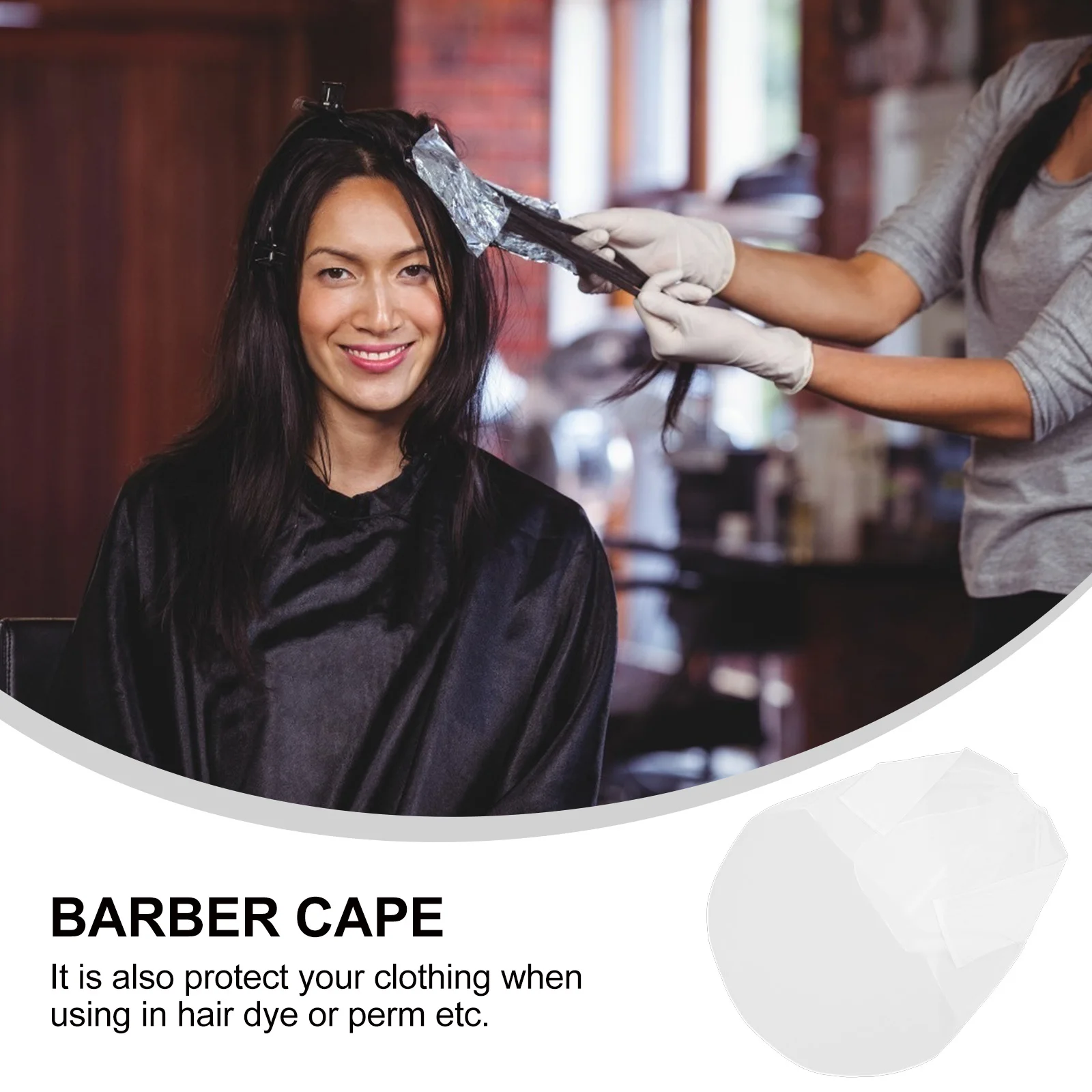 

Oversized Barber Cape with Sleeves Unisex Hair Cutting Cape Stylist Gown Salon Supplies Non Stick Black Reusable