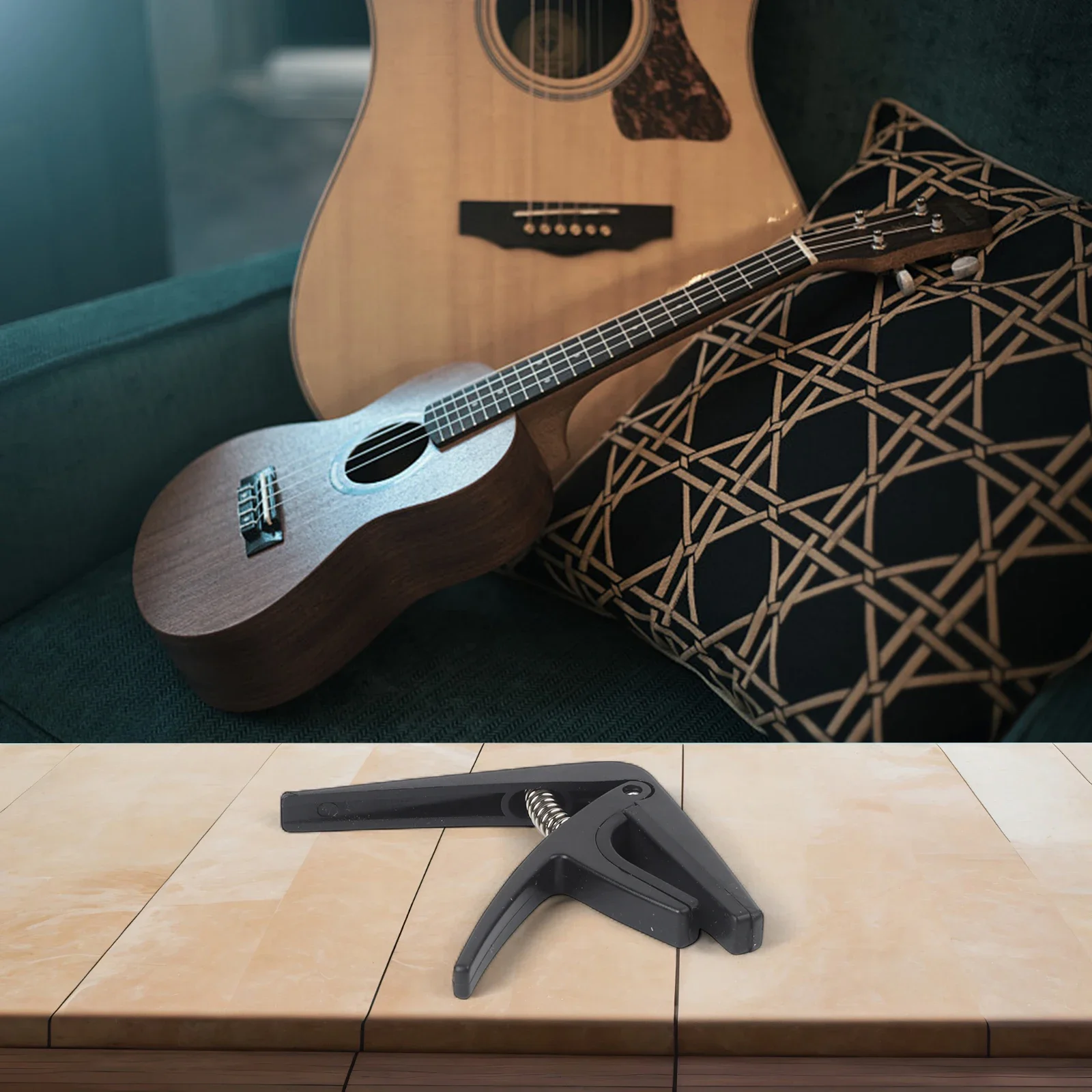 Ukulele Tuning Clamp Capo For 4 String Hawaii Guitar With Soft Silicone Pads For Secure And Accurate Pitch Control