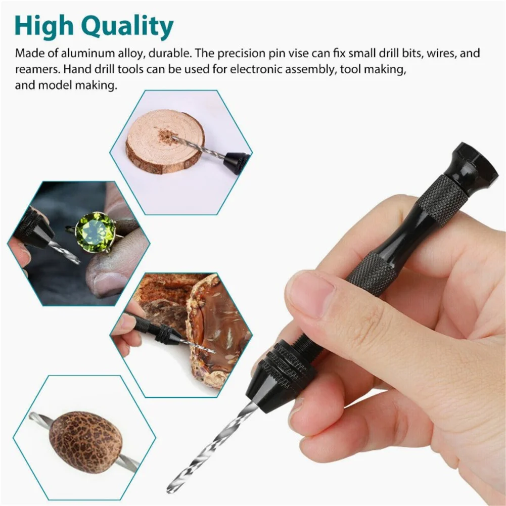31 Stuks Handboren Set Pin Bankschroef Handboor Mini Boor Set Voor Hars Hout Plastic Sieraden Diy Tools