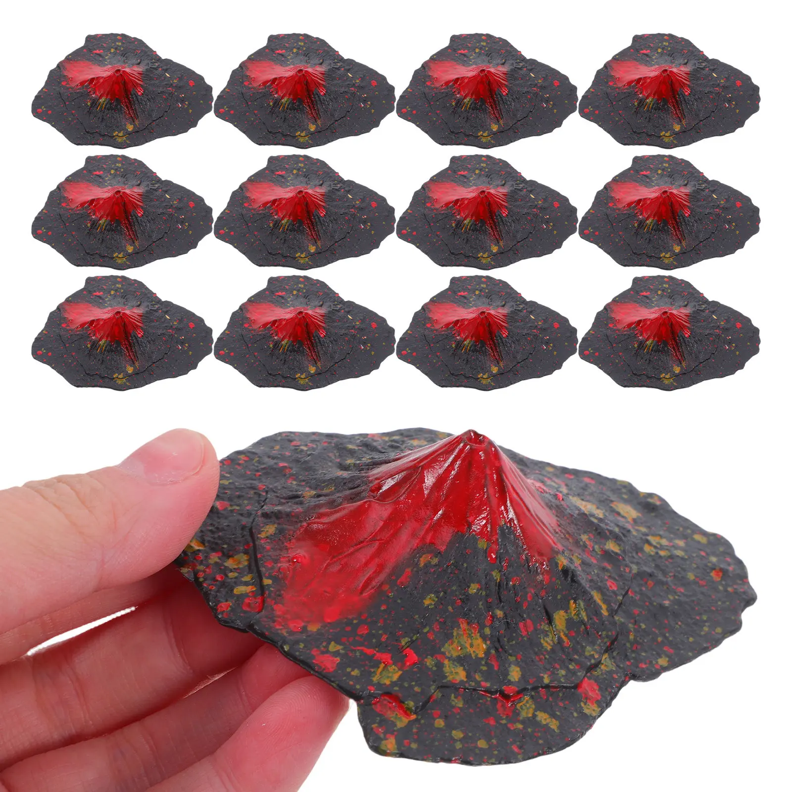 

Набор из 16 пластиковых миниатюрных статуэток вулканов (3,5 см) для микроландшафта, декорации для географических и научных экспериментов, бонсай